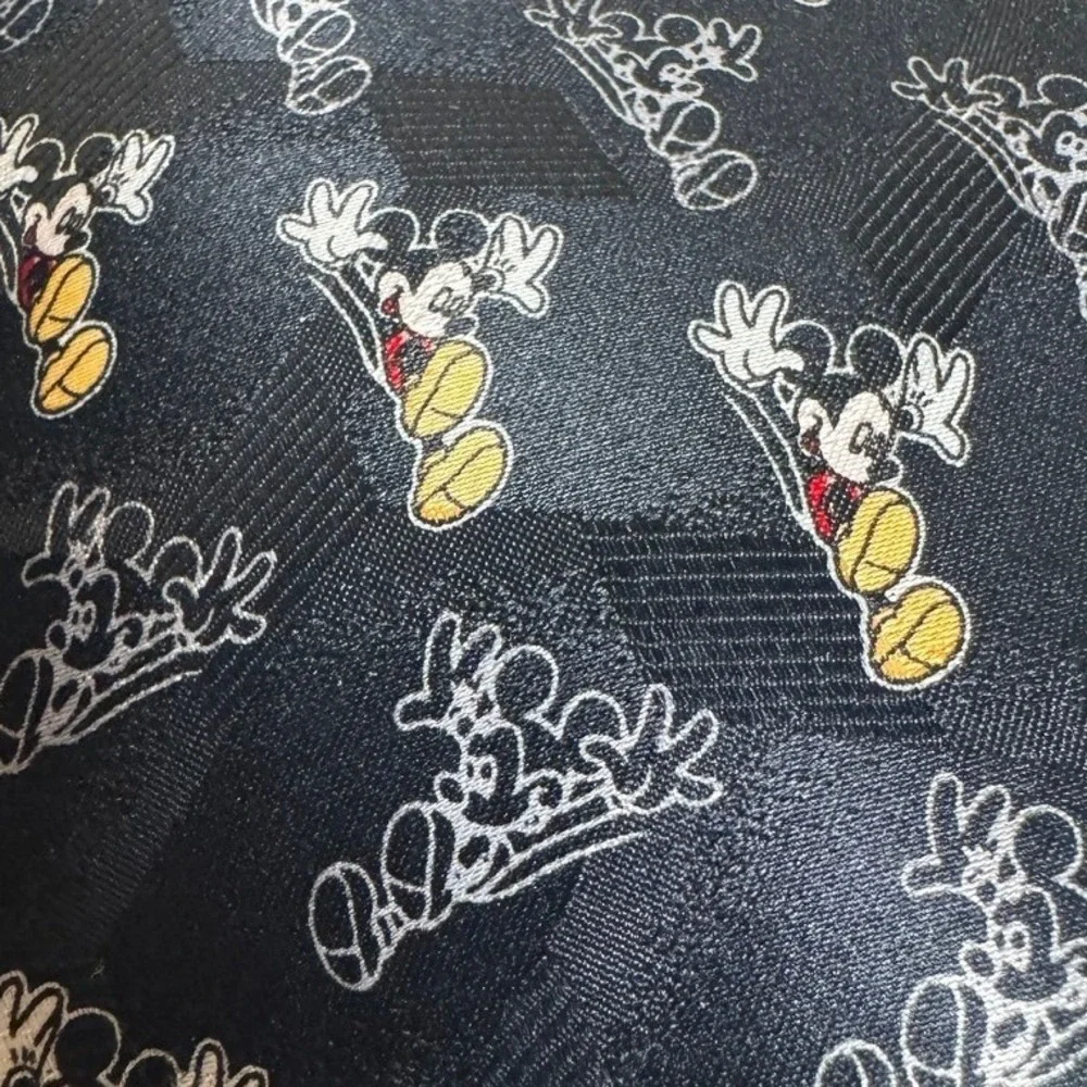 Disney Mickey & Co Mens Black Necktie Fun‎ Character Print